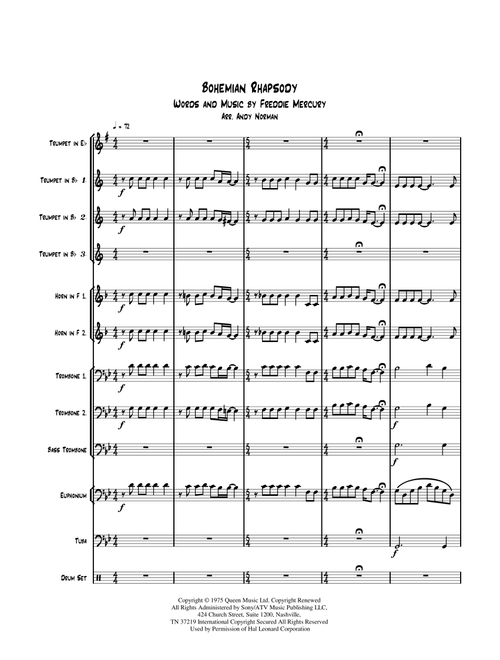 Bohemian Rhapsody (Arr. Andy Norman) - Queen (Brass Ensemble)