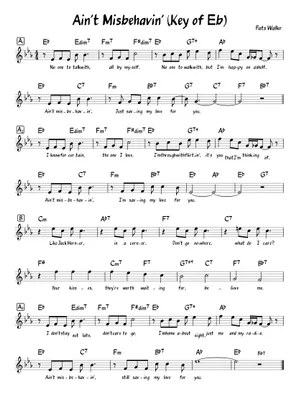 Play Official version of Ain't Misbehavin' Sheet Music by Thomas Play Official version of Ain't Misbehavin' Sheet Music by Thomas