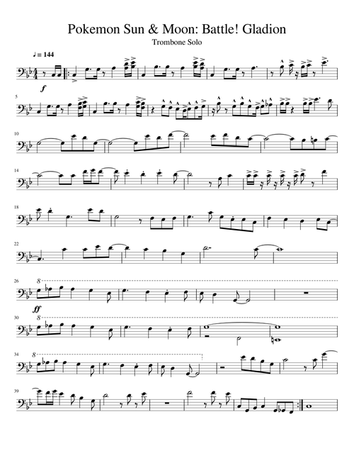 Pokemon Sun & Moon: Battle! Gladion - Trombone Solo