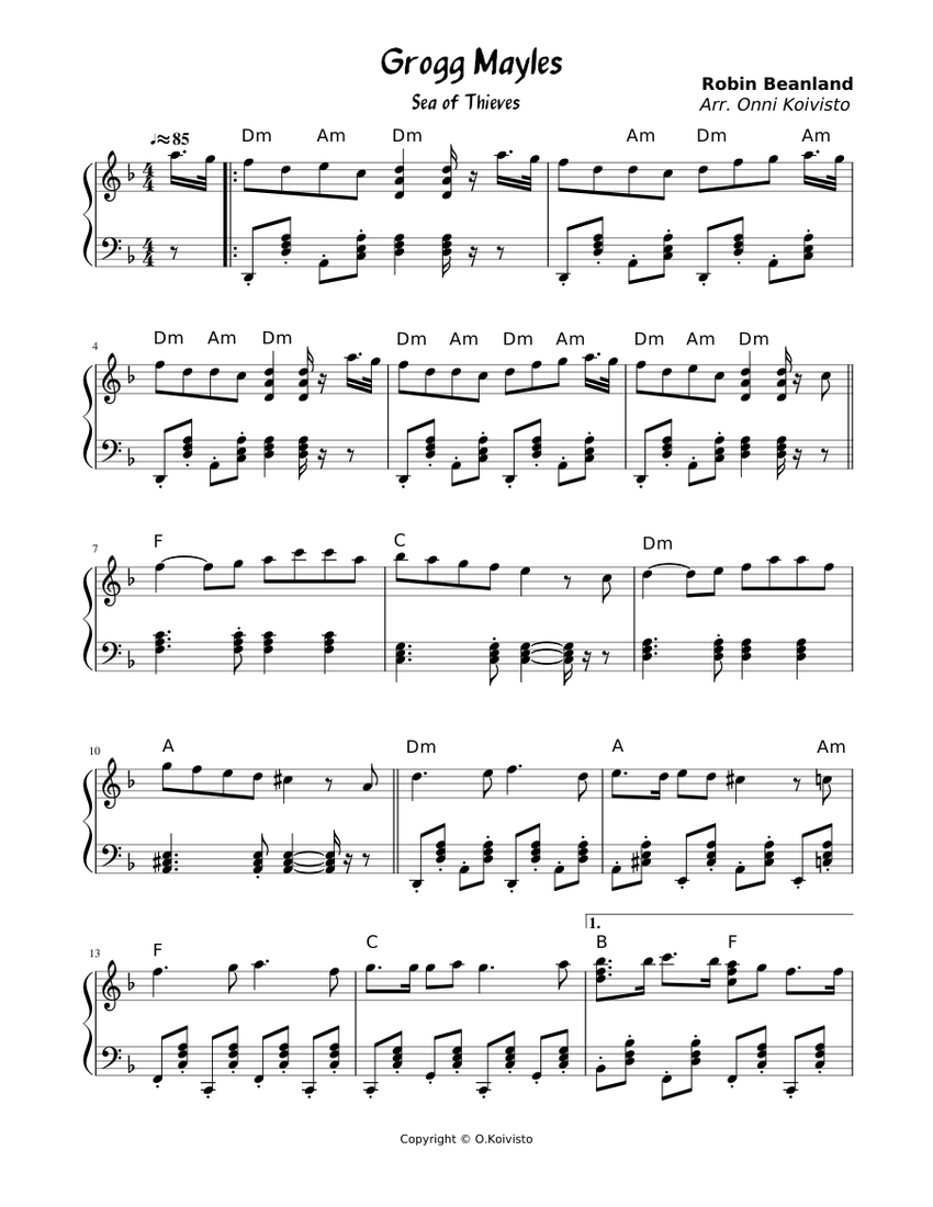 Grogg Mayles Sea Of Thieves Sheet Music With Chords For Piano Solo grogg-mayles-sea-of-thieves-sheet-music-with-chords-for-piano-solo