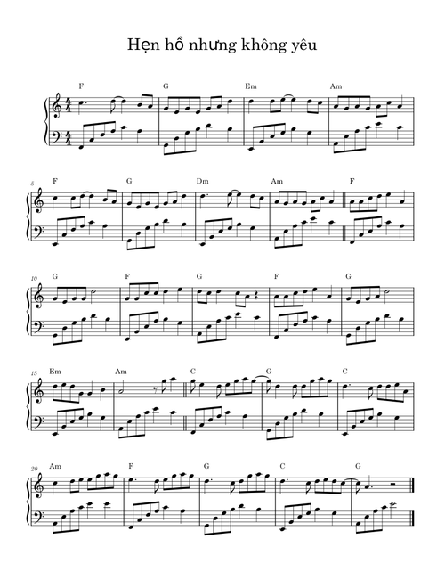 Hẹn Hò Nhưng Không Yêu – Wendy Thảo