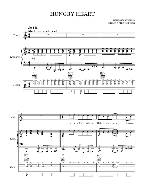 Hungry heart – Bruce Springsteen