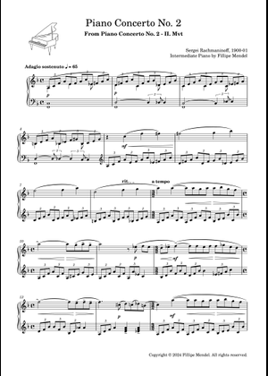 Play Official version of Piano Concerto No 2 Sheet Music by Sergei
