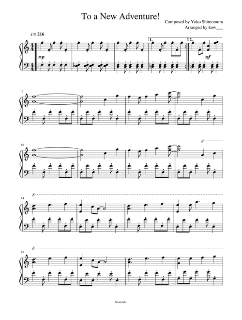 To a New Adventure! - Piano Solo - Mario and Luigi: Bowser's Inside Story