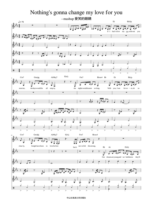 Nothing's gonna change my love for you--mashup 愛笑的眼睛