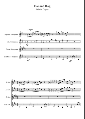 Banana Rag Sheet Music for Saxophone alto, Saxophone tenor, Saxophone ...