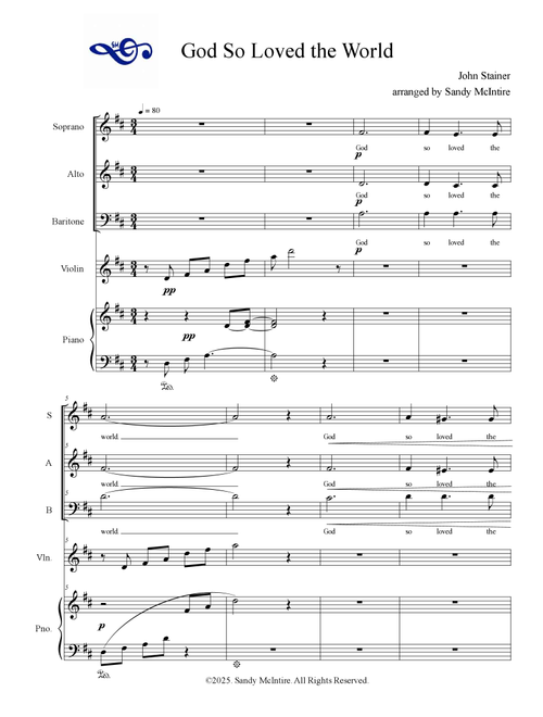 God So Loved the World (Arr. Sandy McIntire) - Gospel Choir Classics (Choral, SAB)