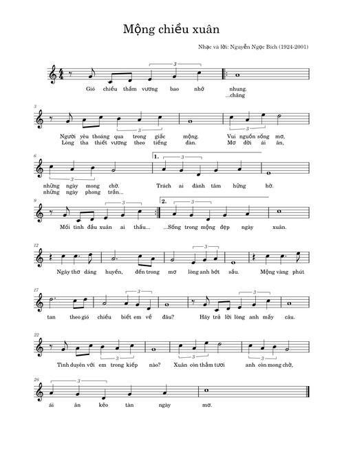Mộng chiều xuân – Nguyễn Ngọc Bích