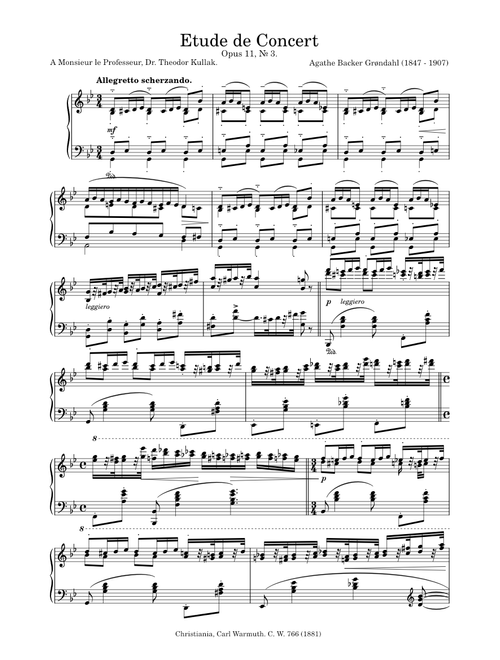 Etude de Concert - Opus 11 No 3.