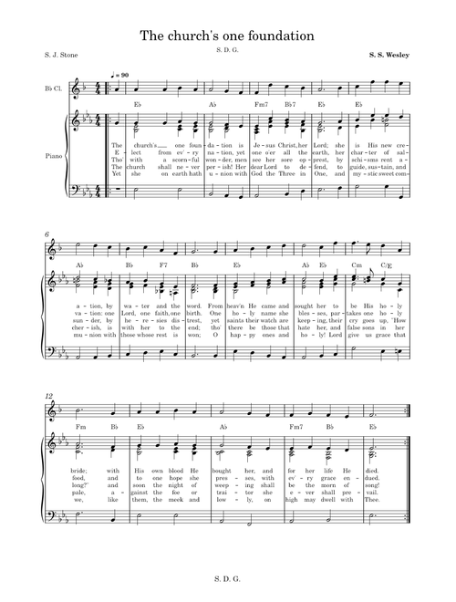 The Church's one foundation – psalm étude