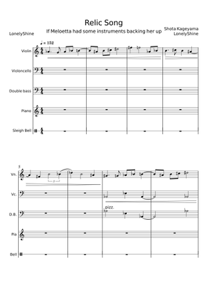 Relic Song – Shota Kageyama Relic Song Sheet Music for Flute, Guitar ...