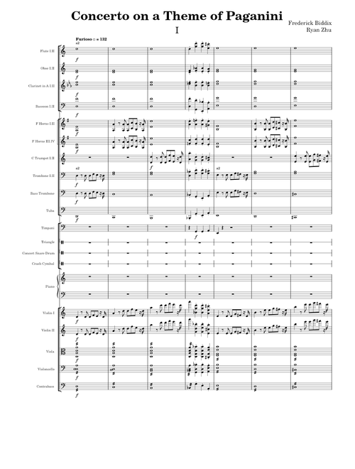 Concerto on a Theme of Paganini for Piano and Orchestra | I - Furioso (w/ RZ Music)