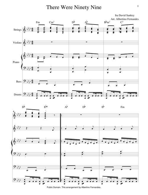 There Were Ninety Nine (Arr. Albertino Fernandes) - Ira David Sankey (Chamber Orchestra)