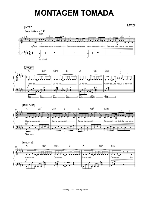 MONTAGEM TOMADA - MXZI (Piano)
