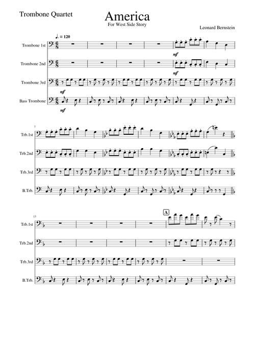 America_WestSideStory_TromboneQuartet