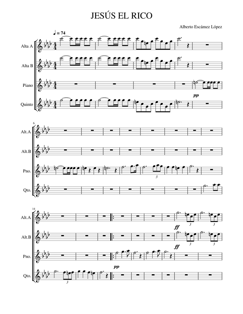 JESUS EL RICO JESÚS EL RICO Sheet music for (Marching Band