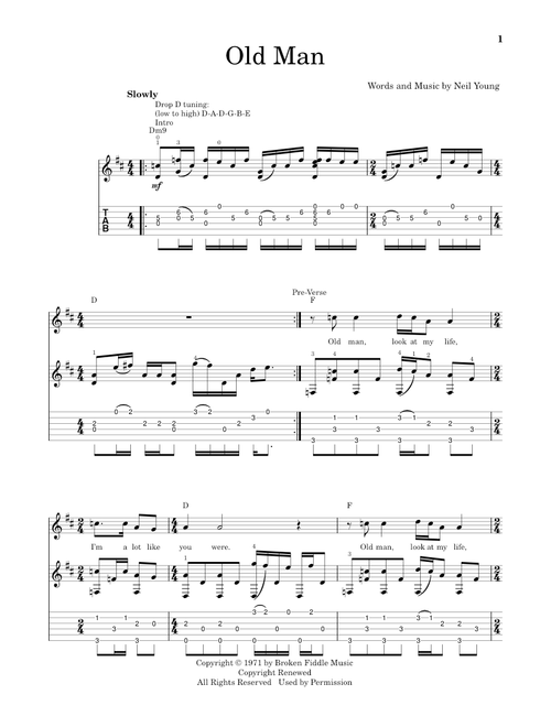 Old Man - Neil Young (Solo Guitar)