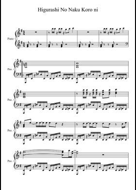 Free Higurashi No Naku Koro Ni by Eiko Shimamiya sheet music