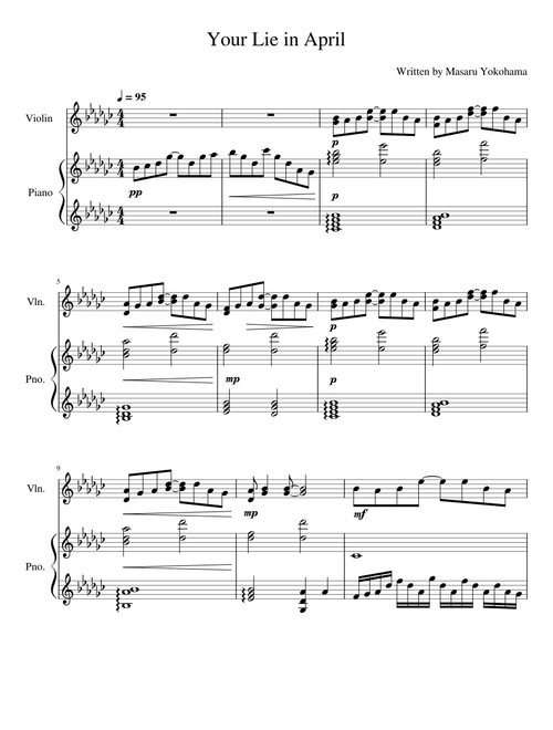 Again - Your Lie In April Duet Version