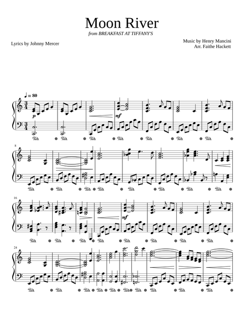 Moon river – Audrey Hepburn MOON RIVER