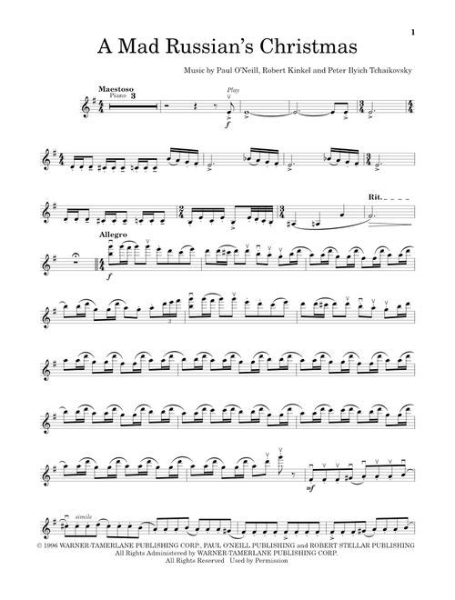A Mad Russian's Christmas - Trans-Siberian Orchestra (Violin Solo)