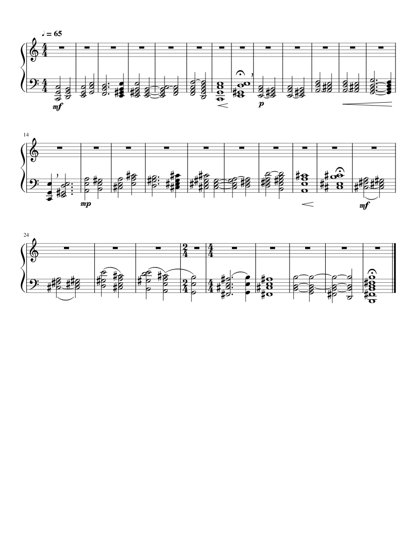 Melody practice Sheet Music for Piano (Solo) easy | MuseScore.com