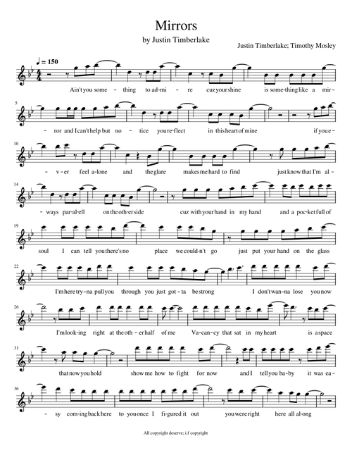 Mirrors-Justin Timberlake-Saxo
