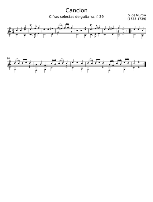 Cancion - Santiago de Murcia