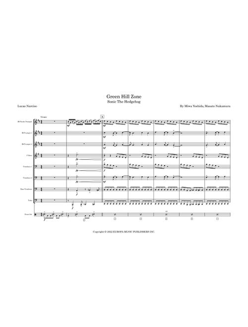 Up On The Green Hill From Sonic The Hedgehog Green Hill Zone (Arr. Lucas Narciso) - Dreams Come True (Brass Band)