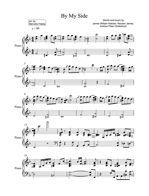 By My Side (Arr. Marvella Fidelia) - Honne (Piano Solo)