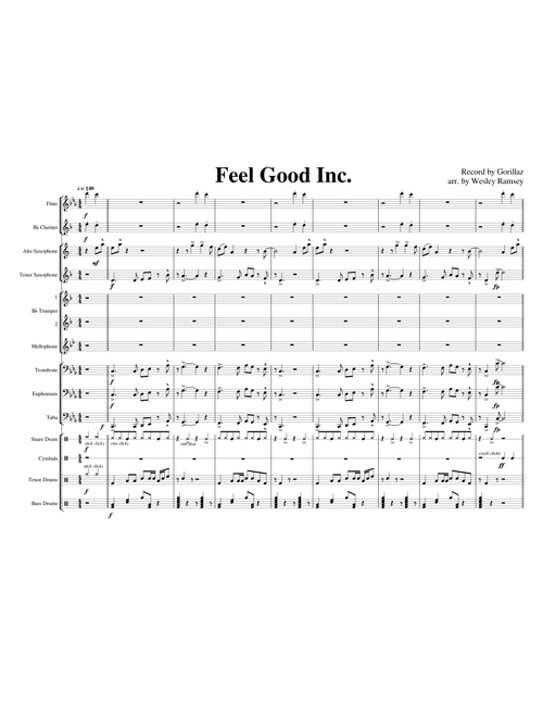 Feel Good Inc. for Marching Band