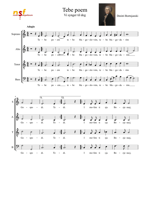 Tebe poem - Bortnjanski SATB