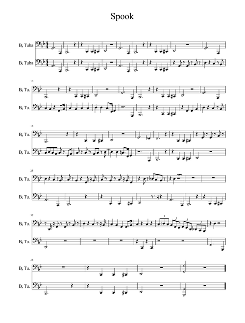 Spook sheet music arranged by Naveen