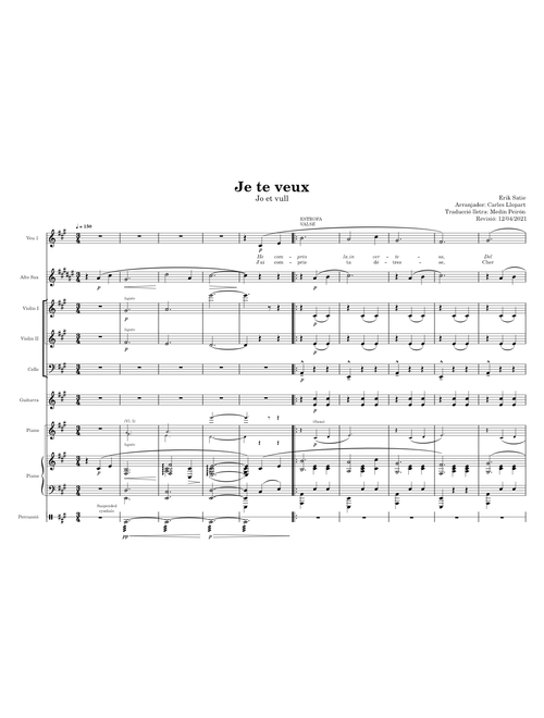 Je Te Veux – Erik Satie