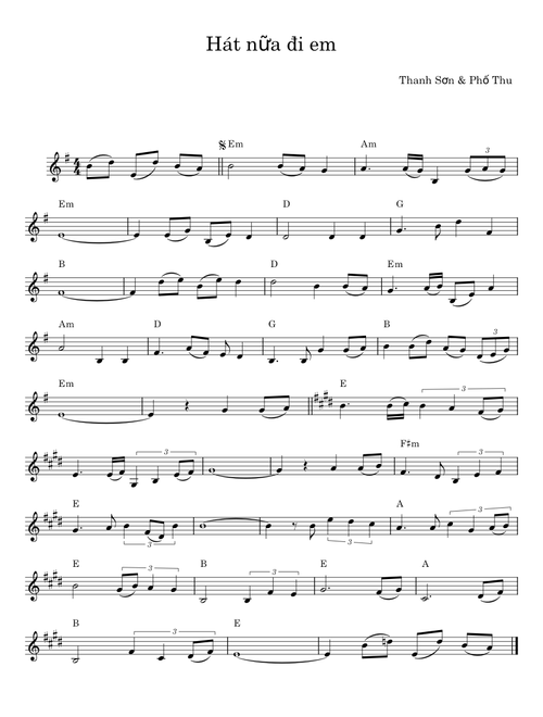 Hát nữa đi em - Thanh Sơn