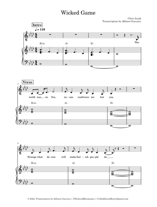 Wicked game – Chris Isaak Wicked (Boyce avenue version)