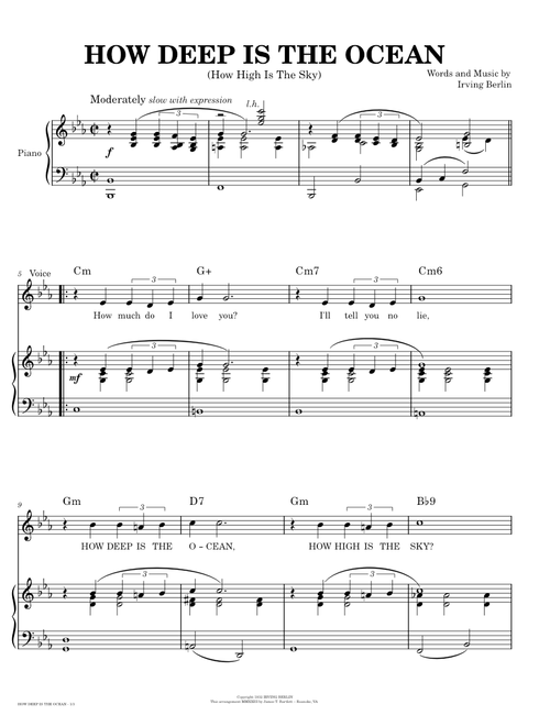 How Deep Is the Ocean – Irving Berlin