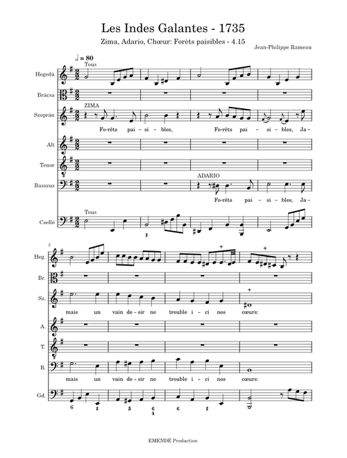 Les Indes galantes, RCT 44 – Jean-Philippe Rameau