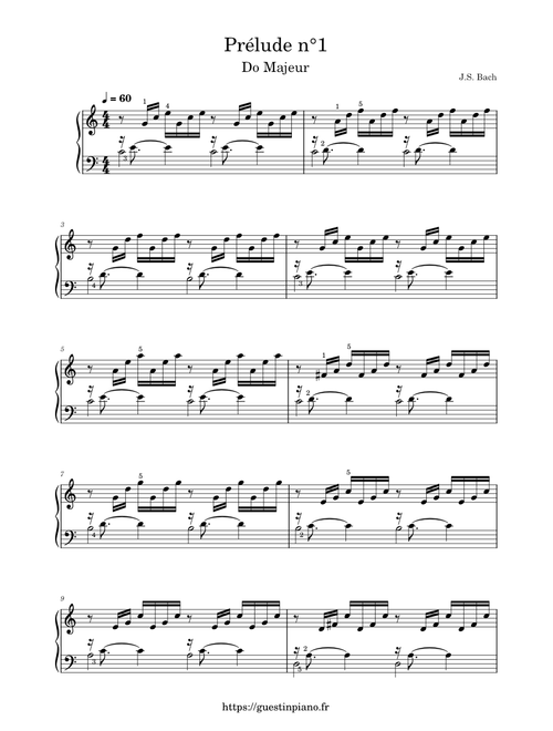 Prélude n°1 Do Majeur - J.S. Bach