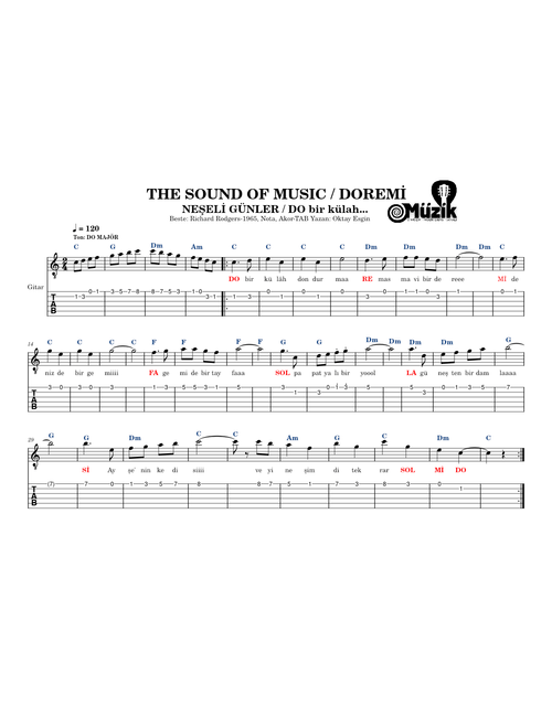 do majör DO-RE-Mİ THE SOUND OF MUSİC