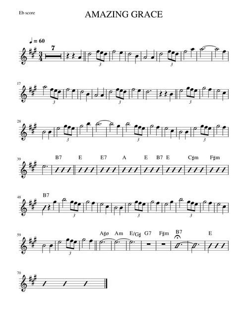 Amazing grace - Alto Sax