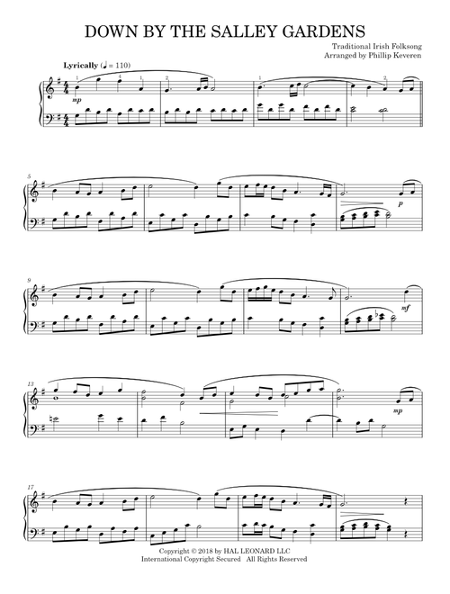 Down by the salley gardens (Piano Solo)