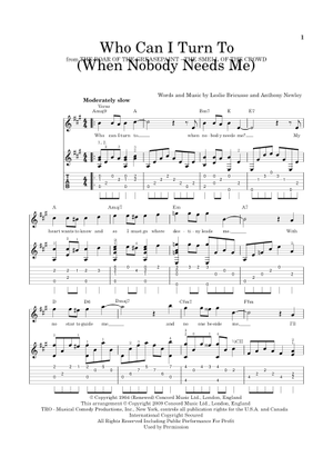 Play Official version of Who Can I Turn To (When Nobody Needs Me