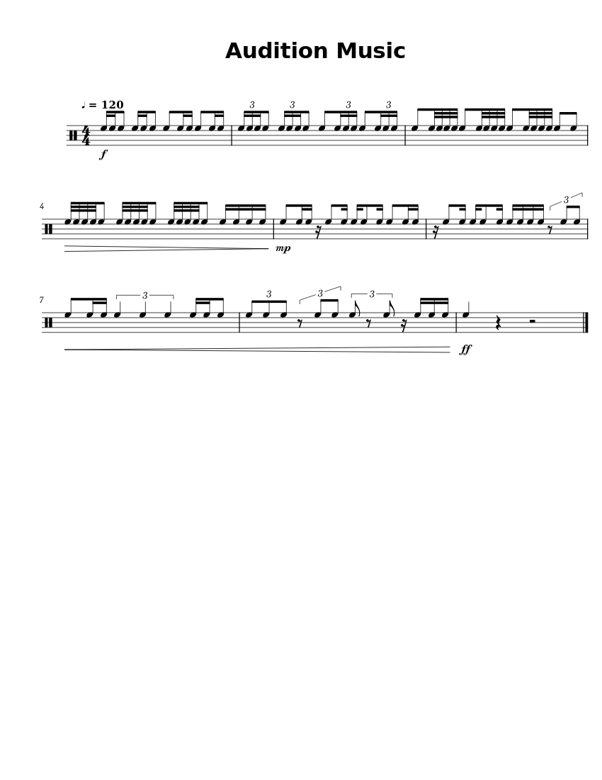 D&K Drumline Cadence Drumline movie Audition Music piano tutorial