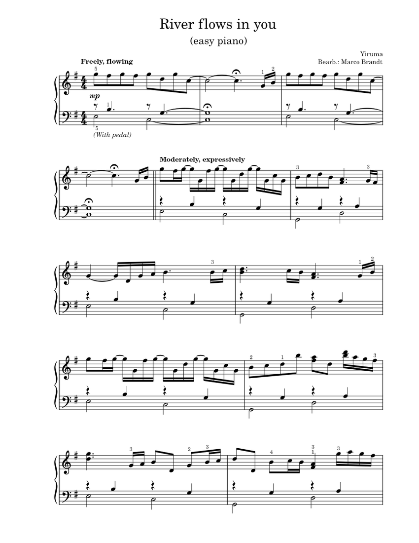 River Flows in You – Yiruma Sheet music for Piano (Solo) | Musescore.com