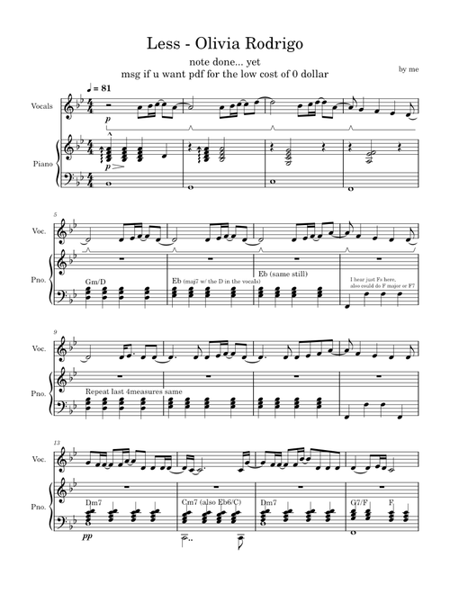 Less – Olivia Rodrigo