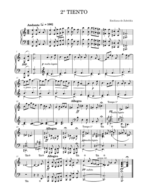 2° Tiento – Emiliana de Zubeldía