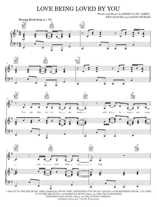 Love being loved by you - Rebecca St. James (Piano-Vocal-Guitar)
