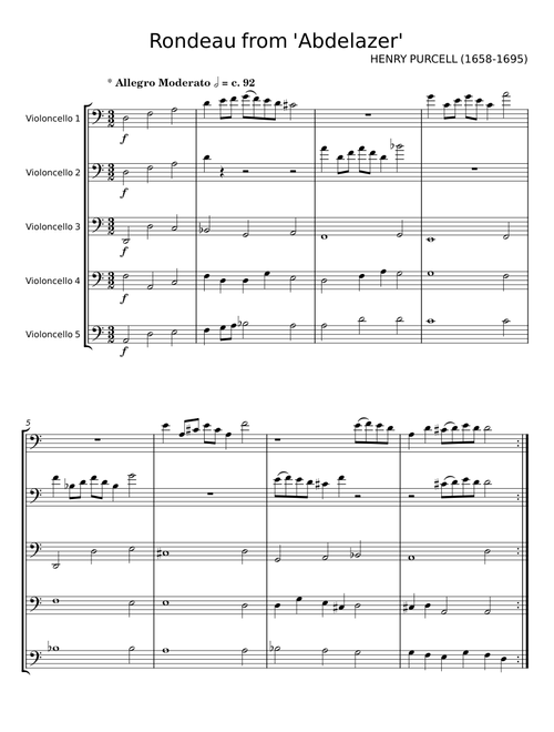 Rondeau from Abdelazer - Henry Purcell
