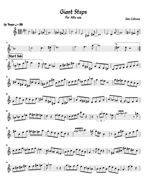 Giant steps alto sax